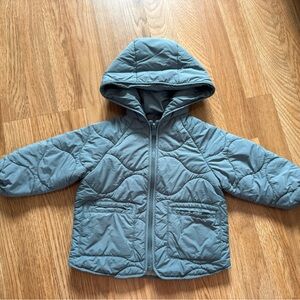 Gray NEW Quilted Hooded Jacket